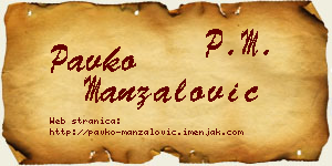Pavko Manzalović vizit kartica